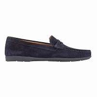 The Tannery|Dafne|Suede|Bar|Loafer|140|Navy|