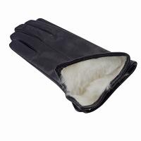 Rabbit lined|ladies gloves|italian leather|d10|navyleather gloves|