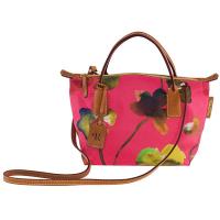he Tannery|Roberta Pierir|Mini|Duffle|Flower|Ladies Mini Duffle|Canvas|Nylon|Leather trims|Leather|Ladies Handbag|Handbag|For Her|Paradise Pink