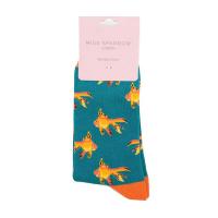Goldfish|Socks|Teal|