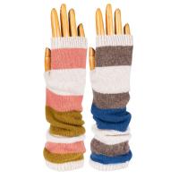 Wool|Cashmere|Long|Striped|Glove|14|