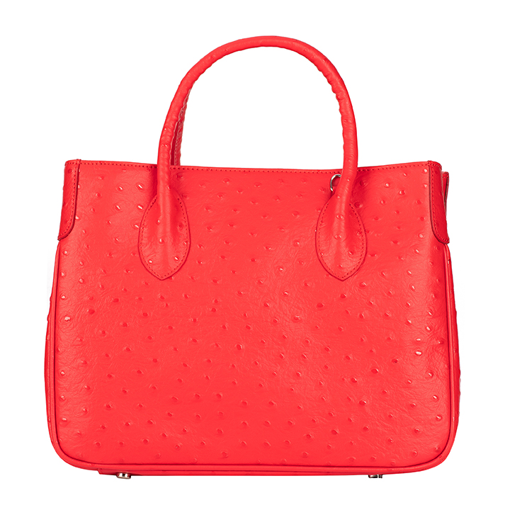 Chiara|Handbag|O3068|Printed|Ostrich|Red|