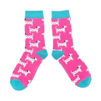 Lovely|Dogs|Socks|Fuchsia|