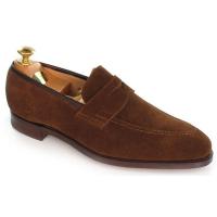 Crockett and Jones|The Tannery|Sydney|Suede|5351|Loafer|Suede Loafer|Snuff|Snuff suede loafer|mens suede loafer|slip on|leather sole|english|english made|