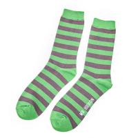 Mr Heron|Single|Stripes|Socks|Green|