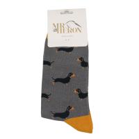 Mr Heron|Little|Sausage|Dogs|Socks|Grey|