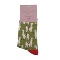 Miss Sparrow|Llamas|Socks|Olive|Fold|
