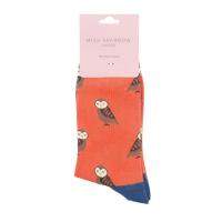 Miss Sparrow|Cute|Owls|Socks|Burnt|Orange|