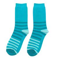 Tonal|Stripes|Socks|Teal|