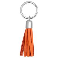 Bi-colour|Small|Tassel|Key|Ring|403|Orange|
