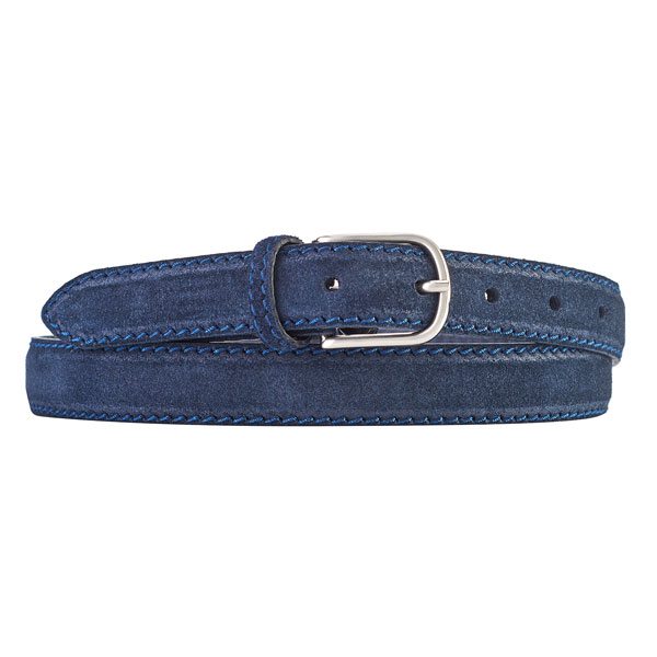The Tannery|Suede|Belt|205-25|Blue|