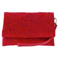 The Tannery|Clutch bag|738|Orchide|Clutch with strap|Leather clutc|Wedding|Occasions|Ladies leather clutch|Evening Bag|Wriststrap|Red