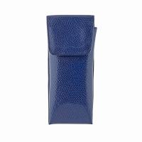 The Tannery|Glasses|Case|with|Flap|217|Lizard|Blue|