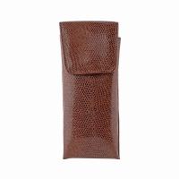 The Tannery|Glasses|Case|with|Flap|217|Lizard|Brown|