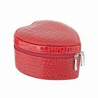 Cepi|heart|jewellery box|jewellery case|travel case|travel box|gifts for her|patent leather|croc leather|ring holder|travel accessories|new|The Tannery|red