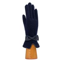 Woollen|Bow|Gloves|Navy|