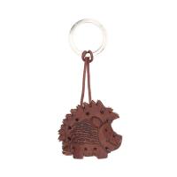 La cuoieria|Hedgehog|keyring|accessory|Brown|Animal|leather|leather keyring|italy|the tannery|