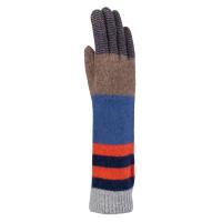 Wool|Cashmere|Midlength|Striped|Glove|36i|Blue|
