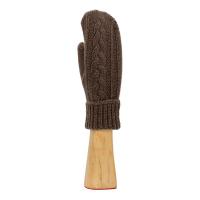 Recycled|Wool|Knitted|Mitten|04M|Brown|