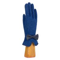 Woollen|Bow|Gloves|Blue|