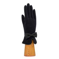 Woollen|Bow|Gloves|Black|