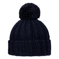Wool|Alpaca|Pompom|Hat|526|Navy|