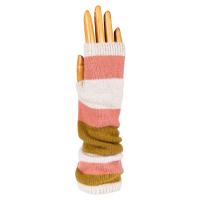 Wool|Cashmere|Long|Striped|Glove|14|Mustard|