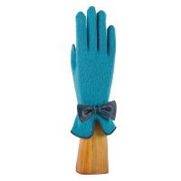 Woollen|Bow|Gloves|203i|Turquoise|