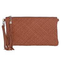 Tannery|Clutch|Bag|710|Woven|Brown|