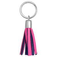 Bi-colour|Small|Tassel|Key|Ring|403|Pink/Navy|