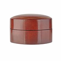 CAF|Small|Round|Leather|Box|Brown|Side|