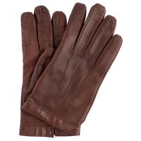 Men's|Silk|Lined|Gloves|Brown|