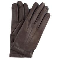 Men's|Silk|Lined|Gloves|Dark Brown|