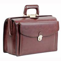 Texier|Briefcase|819|affaire|brown|doctors bag|leather doctors bag|mens briefcase|The Tannery