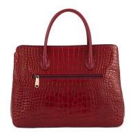 Handbag|9493918|Croc|Red|Back|