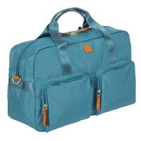 Bric's|X-Travel|Holdall|with|Pockets|Grey Blue|Angle|