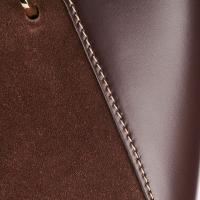 Boldrini|Small|Handbag|6850|Suede/Calf|Cafe|Detail|