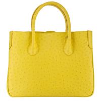 Chiara|Handbag|O3068|Printed|Ostrich|Yellow|