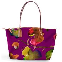 The Tannery|Roberta Pieri|Flower|Small Tote|Flower Tote|Robertina|Leather trims|Canvas|Ladies Small Tote|Shoulder Bag|Ladies Shoulder Bag|Dahlia|