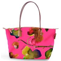 The Tannery|Roberta Pieri|Flower|Small Tote|Flower Tote|Paradise Pink|Leather trims|Canvas|Ladies Small Tote|Shoulder Bag|Ladies Shoulder Bag|