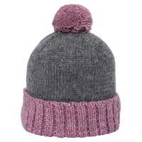 Wool/Alpaca|Bobble|Hat|520|Grey/Mauve|