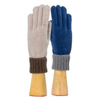 Mens Wool|Tricolour|Turned|Cuff|Gloves|324i|
