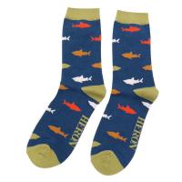 Mr Heron|Shark|Socks|Navy|
