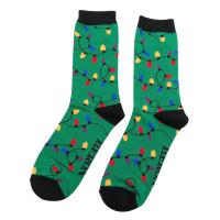 Mr Heron|Christmas|Lights|Socks|Green|