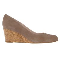 The Tannery|Lisa KAy|Meredith|Low|Wedge|Meredith Low Wedge|Ladies SHoes|Ladies|Shoes|Summer|Cork|Cork Wedge|Cork Heel|Duchess|Of|Cambridge|Katherine|Middleton|Suede|Suded Wedge|Taupe|