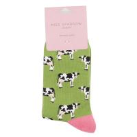 Miss Sparrow|Cows|Socks|Green|Fold|