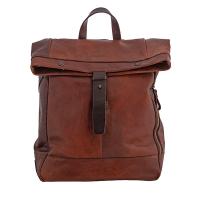 Chiarugi|Laptop Backpack|54009|leather backpack|mens backpack|ladies backpack|distressed leather|brown leather|traditional leather|roll backpack|The Tannery