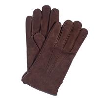 Men's Suede|Cashmere|Lined|Gloves|Dk|Brown|