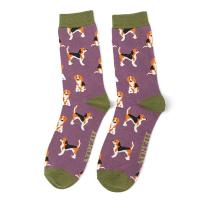 Mr Heron|Beagle|Pups|Socks|Purple|