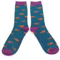 Mr Heron|Little|Fish|Socks|Teal|